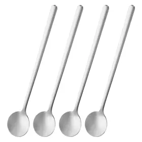 Zaplyte 634149699032 4pcs Espresso Spoons 6.7 Inch Stainless Steel Round Coffee Spoon Silver Tone
