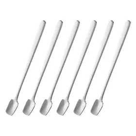 Zaplyte 634149699070 6pcs Espresso Spoons 6.1 Inch Stainless Steel Square Coffee Spoon Silver