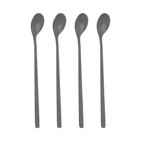 Zaplyte 678202056875 Long Handle Iced Tea Spoon 4 Pcs 7 Inch Stainless Steel Coffee Spoons Black