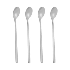 Zaplyte 679209677643 4 X Long Handle Iced Tea Spoon 6 Inch Stainless Steel Spoons Silver Tone