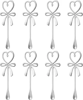Pxfty006 Zgpxfty 8 Pcs Stainless Steel 18/8 Coffee Spoons 5.5 Inch Bow Small Set Espr