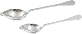 Synchkg096762 Zoie Chloe Stainless Steel Saucier Drizzle Spoon With Tapered Spout - Set Of 2