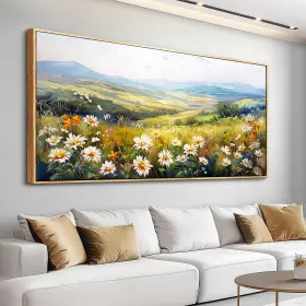 Zuitinghua 635407452185 Wood Framed Canvas Wall Art 60 Inch L X 30 W Pastoral 1