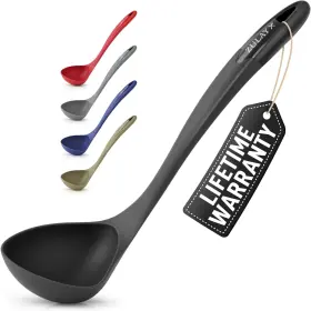 Zulay Kitchen 093674184664 Soup Ladle Ergonomic Heat-resistant And Versatile For Black