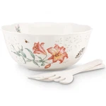 Lenox Butterfly Meadow Salad Bowl & Servers, 4.10 Lb, Multi. Fixed Price $92.93.