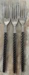 CSS15 Stainless By Continental Silver Floral, Textured Mcm Japan 3PC Dinner Fork. Fixed Price $10.39.
