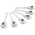 Auear, 6 Pack Guitar Dessert Stainless Steel Coffee Silver. Fixed Price $12.50.