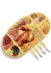 Charcuterie Boards Gift Set,extra Big Bamboo Cheese With Knife For Ente.... Fixed Price $24.49.