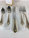 Couzon Consul Dore Gold Accent Stainless 5PC Place Setting (service For One) New. Fixed Price $69.95.