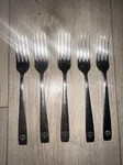 5 Pcs Oneida Usa Stainless Silverware OHS293 Dinner Forks. Fixed Price $42.00.