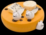 Mobi Mouse House Cheese Wheel Charcuterie Board Server Tray Knife Set Gift. Fixed Price $27.99.