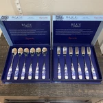 Spode Blue Italian Teaspoon & Pastry Fork Set 12 Pc Boxed Gift New. Fixed Price $80.00.
