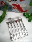 6 International INS30 Stainless Seafood Cocktail Oyster Forks China. Fixed Price $21.98.
