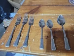Stanley Roberts Landscape Stainless Flatware Korea Rogers Flowers Beads SET/6. Fixed Price $18.74.