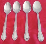 Adcraft Stainless ADC8 Lot Of 4 Teaspoons 6 1/8". Fixed Price $10.00.