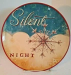 Certified International Silent Night Luncheon Plate Christmas 8-7/8" New. Fixed Price $8.95.