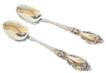 2 Oval Place Soup Spoons Louisiana Oneida Silver Stainless Glossy 6 7/8". Fixed Price $10.99.