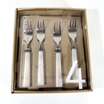 Cambridge Madrid Champagne Pearlized Handled Cocktail Forks Set Of 4 New In Box. Fixed Price $12.99.
