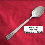 Supreme Towle Tws 127 Weave Soup Spoon 5/8" Stainless Steel Flatware. Fixed Price $7.15.