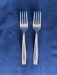 Set Of 2 Oneida AA-16 Satin Brushed Salad Forks. Fixed Price $12.85.