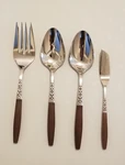 New! Nos! Vintage Ekco Eterna EKS5 Serving Set 4PC Stainless Japan. Fixed Price $29.99.