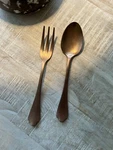 Mepra Dolce Vita Cooking Fork & Spoon Set Pewter Bronze 10641110 Nwot Ob. Fixed Price $129.95.