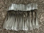 Walco Utica Stainless Fanfare Dinner Forks Shell Handle - Set Of 20. Fixed Price $50.00.
