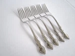 5PC Set Oneida Cube Dover Stainless Dinner Forks 7 1/4". Fixed Price $39.99.