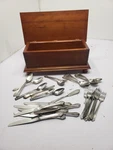 Vintage Oneida Ltd 1881 Rogers Silverplate Flatware 38 Piece W/ Wooden Box. Fixed Price $59.99.
