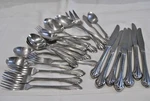 1881 Rogers Oneida Stainless Flatware "bittersweet/repose" (30) Pcs Set #0059. Fixed Price $99.00.