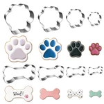 8PCS Dog Paw Bone Cookie Cutter Set, Stainless Steel Baking Supplies For Home.... Fixed Price $17.09.