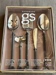 Gourmet Settings 18/8 Stainless Treble Clef 5PC Serving Hostess New Box. Fixed Price $49.95.