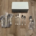 Lenox French Perle Scallop Vintage - 18/10 Stainless 65PC. Flatware Set. Fixed Price $85.00.