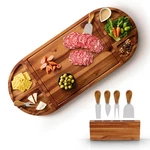 Tidita 30 Inch Large Acacia Wood Charcuterie Board With 4 Knives Set, Magneti.... Fixed Price $66.97.