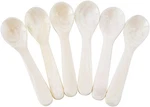 Duebel Set Of 6 White Mother Pearl Spoons For Caviar, Egg,. Fixed Price $31.70.