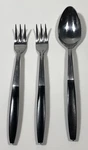 Kingston Stainless Japan 3 Piece Fork Spoon Mcm Black Handle Oyster Relish Mini. Fixed Price $16.95.