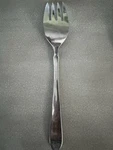 Vtg Revere Silver "RVS3" Stainless Serving Fork- Glossy, Swirl Tip. Fixed Price $10.00.