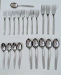 Vtg Mcm Stainless Imperial Scroll Cadiz Japan Flatware Spoons Forks (lot Of 21). Fixed Price $53.10.