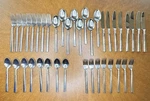 Oneida Tortola Stainless Flatware Set 40PC Service For 8 Glossy Discontinued. Fixed Price $250.00.