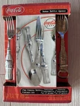 2002 Gibson Coca Cola Silverware Flatware Set New 17 Pieces Bonus Bottle Opener. Fixed Price $100.00.