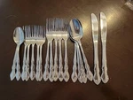 18 Piece Wesley Forge Wf WLF2 Teaspoon Stainless Floral Rose Art Deco Mcm. Fixed Price $29.99.