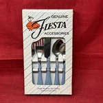New Fiestaware Periwinkle Blue Flatware 5PC Place Setting 1991 Vtg Nos. Fixed Price $39.96.