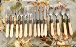 Handford Forge HF27 Stainless W/acrylic Handle Flatware Cream/beige 14 Piece Set. Fixed Price $49.50.
