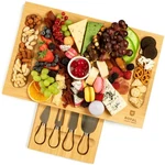 Royal Craft Wood Premium Bamboo Charcuterie Board Set - 16.5" X 11", Brown. Fixed Price $52.81.