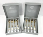 8 Spode Meadow Lane Pastry Forks Rabbit Porcelain Handle Gold Accent Easter. Fixed Price $49.99.