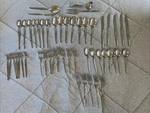 Set Of 51 Pieces Vintage National Silver Stainless: NST87 Pattern!. Fixed Price $65.00.