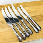 Corby Hall York Sandblast 6 Dinner Knives Stainless Steel Flatware Hammered. Fixed Price $29.99.