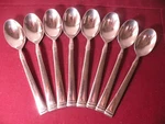 Set Of 8 Teaspoons CBS174 Cambridge Stainless Steel Flatware 7". Fixed Price $34.64.