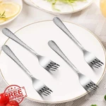 E-far Hammered Salad Forks Set Stainless Steel Appetizer 6.7". Fixed Price $20.00.
