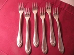 Set Of Cambridge Stainless CBS15 Cocktail Forks Pointed Tip Mcm 6". Fixed Price $21.04.